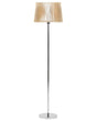 Floor Lamp Light Wood Shade with Silver Base MDF and Metal 153 cm Standing Light Beliani
