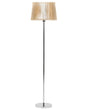 Floor Lamp Light Wood Shade with Silver Base MDF and Metal 153 cm Standing Light Beliani