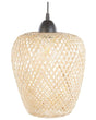 Pendant Lamp Wood Bamboo Wood Boho Design Pendant Light Beliani