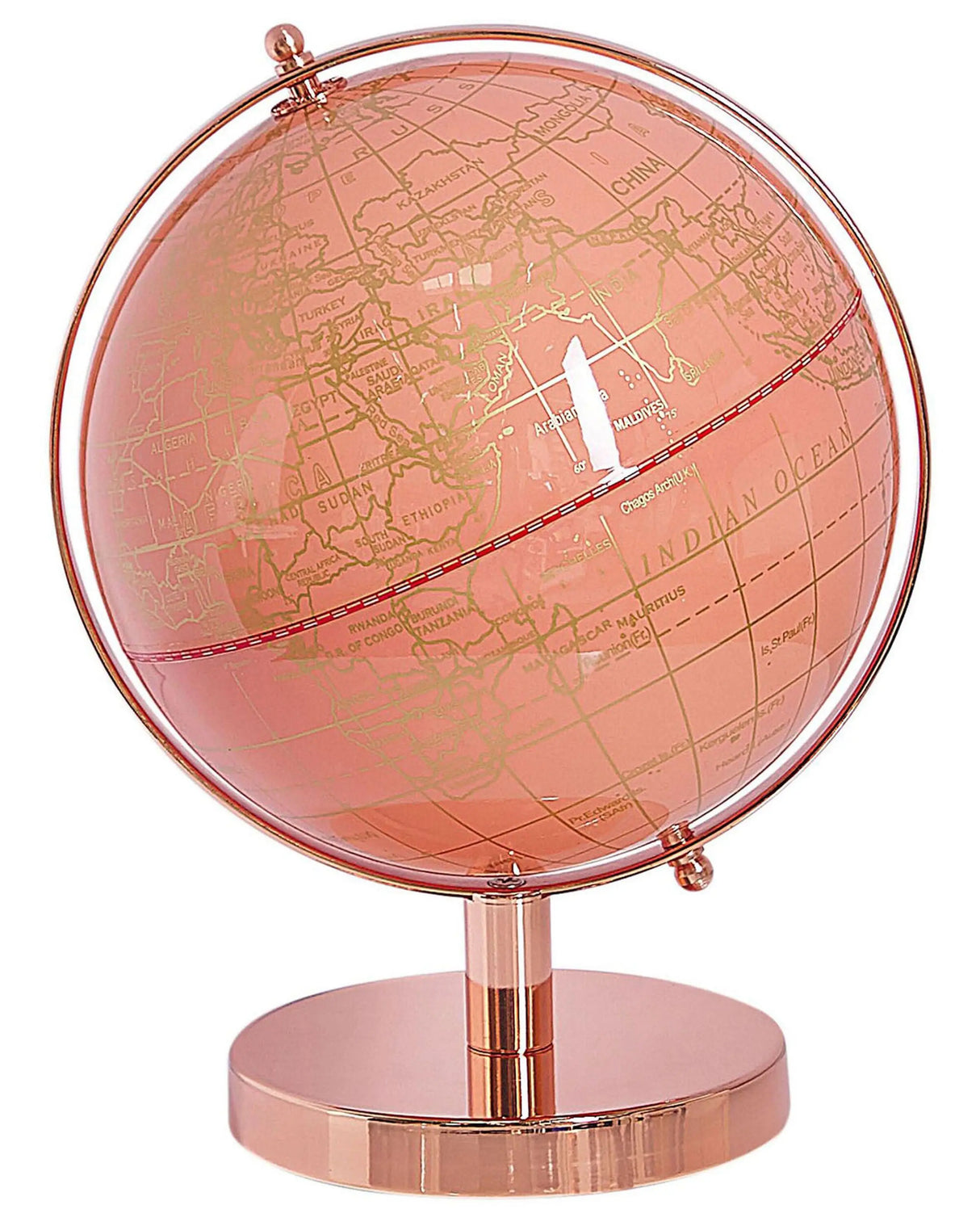 Decorative Globe Pink 20 cm Modern Beliani