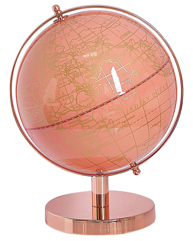 Decorative Globe Pink 20 cm Modern Beliani