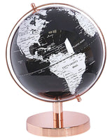 Decorative Globe Black and White 20 cm Modern Beliani