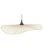 Pendant Lamp Light Wood Bamboo Oval Shade 80 cm Hanging Ceiling Lamp Beliani
