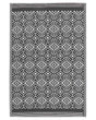 Area Rug Black and White Recycled Polypropylene 120 x 180 cm Geometric Pattern Outside Mat Beliani