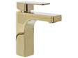 Basin Tap Gold Metal Bathroom Single Lever Glossy Finish Faucet Modern  Beliani