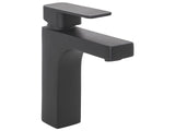 Basin Tap Black Metal Bathroom Single Lever Mat Finish Faucet Modern  Beliani