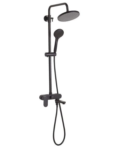 Mixer Shower Set  Black Brass with Rain Function Matt  Finish Glamour Modern Beliani