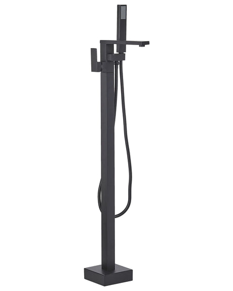 Freestanding Bath Mixer Tap Black Faucet Shower Kit Floor Mounted Beliani