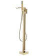 Freestanding Bath Mixer Tap Gold Faucet Shower Kit Floor Mounted Beliani