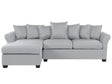 Corner Sofa Light Grey Fabric Black Legs Minimalistic Style Living Room Beliani