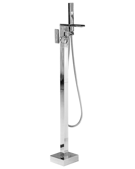 Bath Mixer Tap Silver Chrome Freestanding 118 cm Modern Bathroom Accessories Beliani