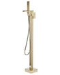 Bath Mixer Tap Gold Chrome Freestanding 118 cm Modern Bathroom Accessories  Beliani