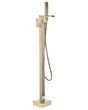 Bath Mixer Tap Gold Chrome Freestanding 118 cm Modern Bathroom Accessories  Beliani