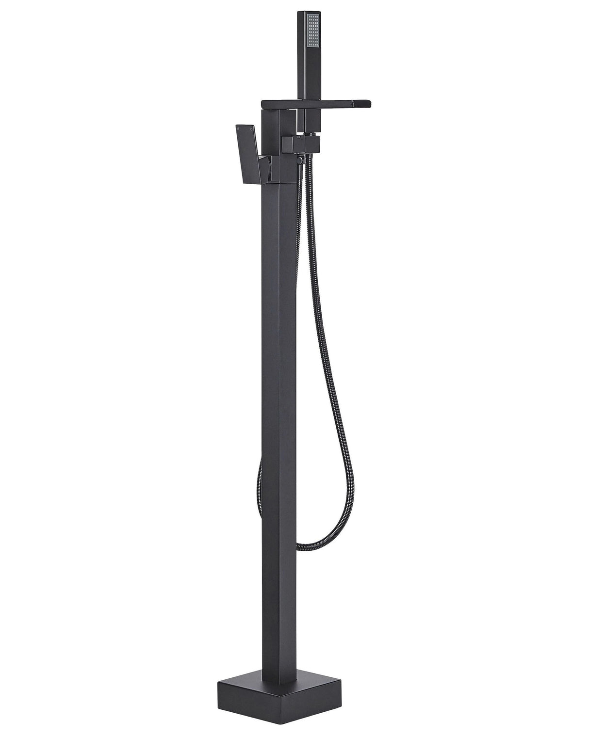 Bath Mixer Tap Black Matt 118 cm Modern Bathroom Accessories  Beliani
