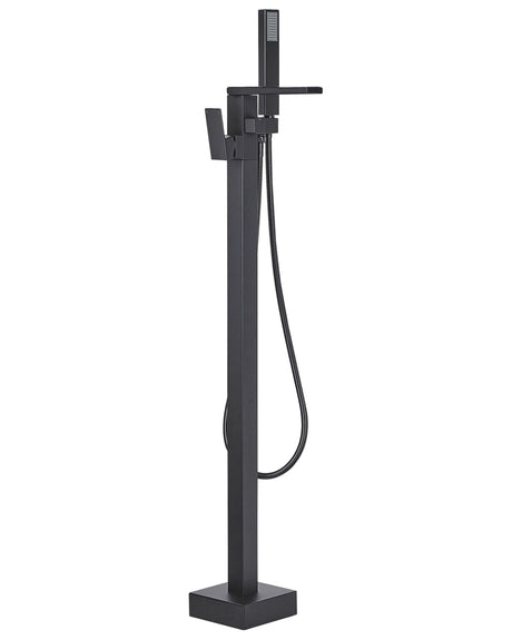 Bath Mixer Tap Black Matt 118 cm Modern Bathroom Accessories  Beliani