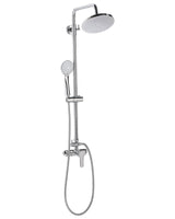 Modern Mixer Shower Set Glossy Silver Brass Rain Function Modern Design Beliani