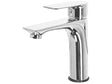 Basin Mixer Tap Silver Brass Single Lever Flat Spout Beliani