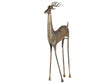 Statue Gold Reindeer Metal Gloss Finish 126 cm Christmas Accent Figure Decorative Item Beliani