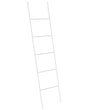 Towel Stand Matt White Iron 5 Rails Bathroom Accessories Standing Towel Storage Rack Ladder Modern Design Beliani
