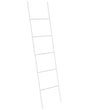 Towel Stand Matt White Iron 5 Rails Bathroom Accessories Standing Towel Storage Rack Ladder Modern Design Beliani