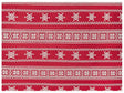 Blanket Throw Red Flannel 150 x 200 cm Winter Fluffy Classic Winter Seasonal Christmas Sweater Pattern Beliani