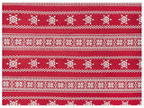 Blanket Throw Red Flannel 150 x 200 cm Winter Fluffy Classic Winter Seasonal Christmas Sweater Pattern Beliani