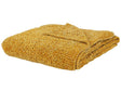 Blanket Throw Yellow Chenille Knitted 150 x 200 cm Bedroom Living Room Soft Plushy Beliani