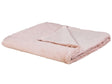 Blanket Throw Bedspread Pink Plush 180 x 200 cm Fluffy Bedroom Beliani