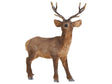 Decorative Figurine Brown Faux Fur Christmas Decoration Reindeer 68 cm Living Room Decor Beliani