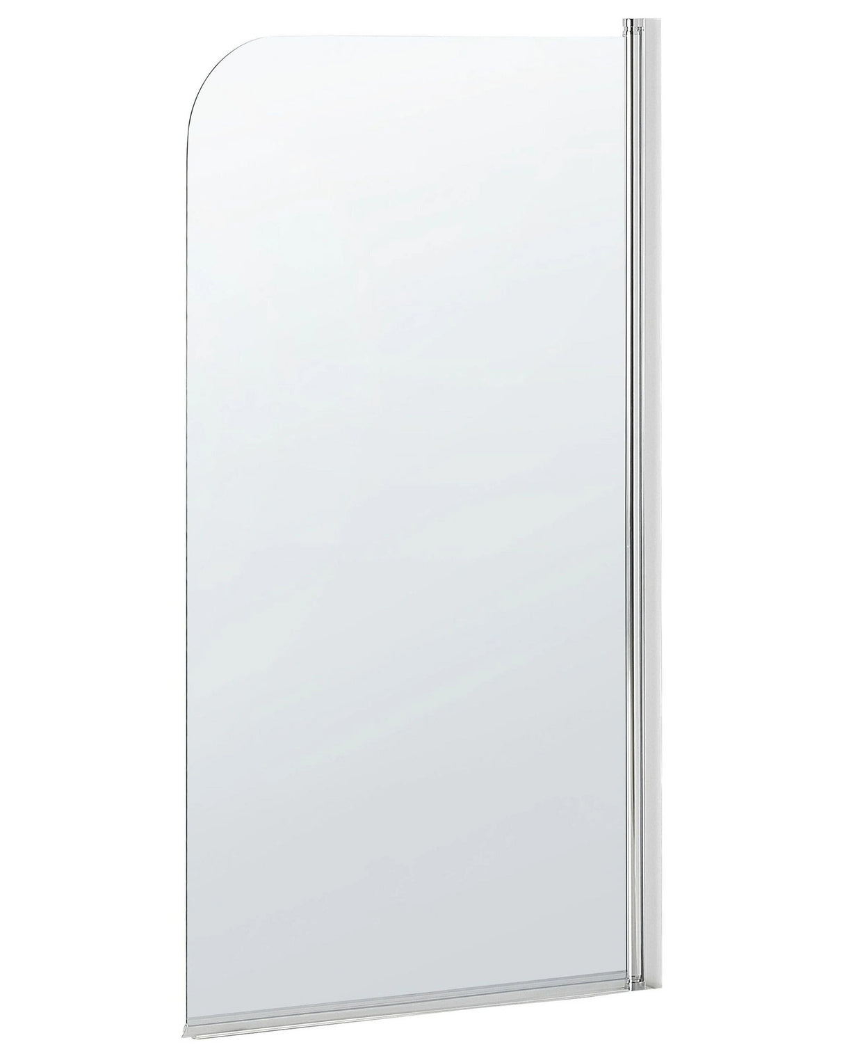 Shower Bath Screen Transparent Tempered Glass with Aluminium 140 x 70 cm Adjustable Minimalist  Beliani