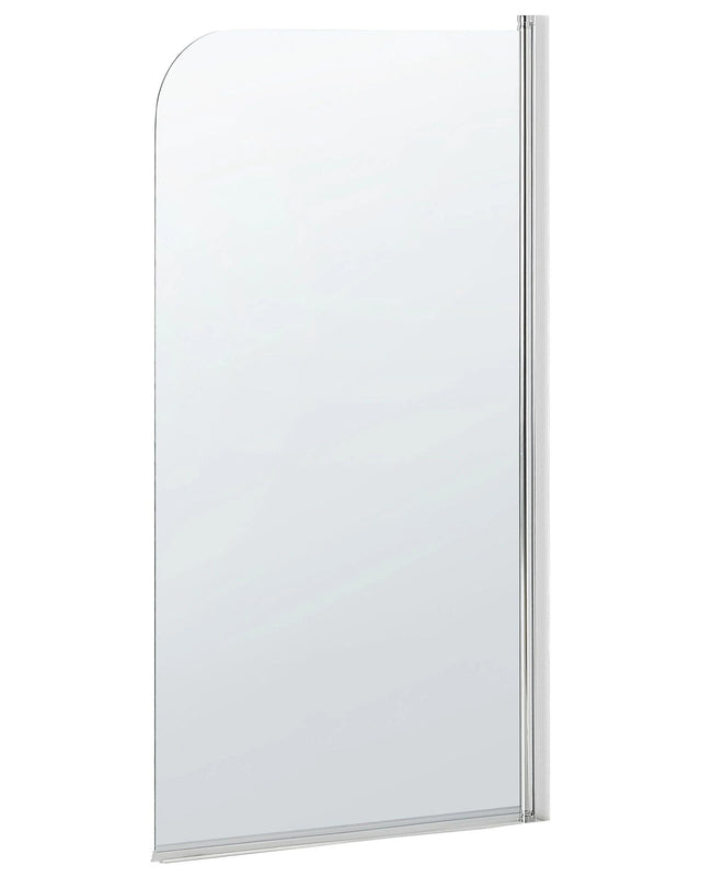 Shower Bath Screen Transparent Tempered Glass with Aluminium 140 x 70 cm Adjustable Minimalist  Beliani