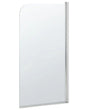 Shower Bath Screen Transparent Tempered Glass with Aluminium 140 x 70 cm Adjustable Minimalist  Beliani