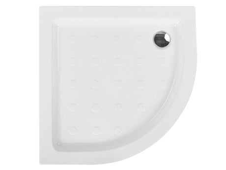 Shower Tray with Drain White Acrylic with ABS 80 x 80 x 7 cm Minimalist Anti-Slip Beliani