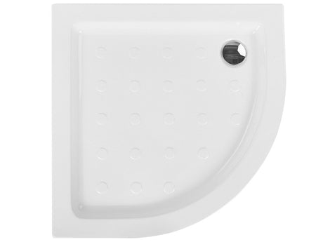 Shower Tray with Drain White Acrylic with ABS 90 x 90 x 7 cm Minimalist Anti-Slip Beliani