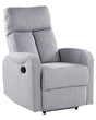 Recliner Chair Grey Fabric Upholstery Polyester USB Port Modern Design Living Room Armchair Beliani