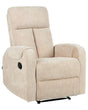 Recliner Chair Beige Fabric Upholstery Polyester USB Port Modern Design Living Room Armchair Beliani
