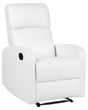 Recliner Chair White Faux Leather Upholstery USB Port Modern Design Living Room Armchair Beliani