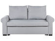 Sofa Bed Light Grey Polyester Fabric 2 Seater Pull-Out Convertible Sleeper Retro Beliani