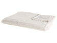Blanket White Polyester Fabric 150 x 200 cm Decorative Throw Living Room Scandinavian Decor Beliani
