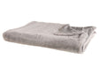 Blanket Grey Polyester Fabric 150 x 200 cm Living Room Throw Fluffy Decoration Modern Design Beliani