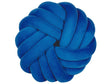 Knot Cushion Blue Velvet 30 x 30 cm Tied-Up Plushy Decorative Modern Beliani