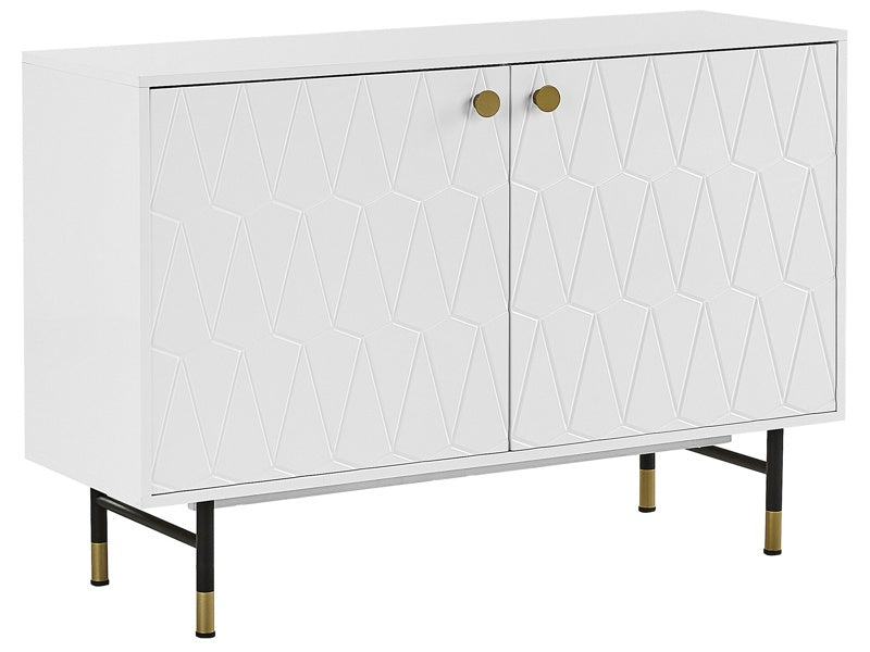 Sideboard White 2 Door Cabinet Storage Modern Minimalist Beliani