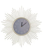 Wall Clock Gold and Grey MDF Metal 45 cm Round Arabic Numerals Decorative Living Room Beliani