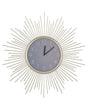 Wall Clock Gold and Grey MDF Metal 45 cm Round Arabic Numerals Decorative Living Room Beliani