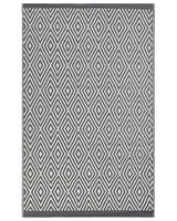 Outdoor Area Rug Grey Synthetic Material 120 x 180 cm Recycled Geometric Pattern Indoor Decorations Beliani