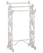 Towel Stand White Purposefully Distressed Old Looking Freestanding Rack Bathroom Vintage Classical Beliani