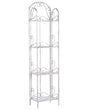 Bathroom Shelves White Metal 4 Tier Free-standing Shelving Unit Vintage Style  Beliani