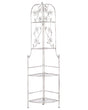 Garden Metal Corner Ladder Shelf Black Indoor Outdoor Bathroom Shelves for Plants  Beliani