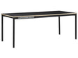 Extending Dining Table Black MDF 140/190 x 90 cm Modern Industrial Beliani