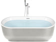 Freestanding Bath Glossy Silver Sanitary Acrylic Single Oval Modern Minimalist Design Beliani